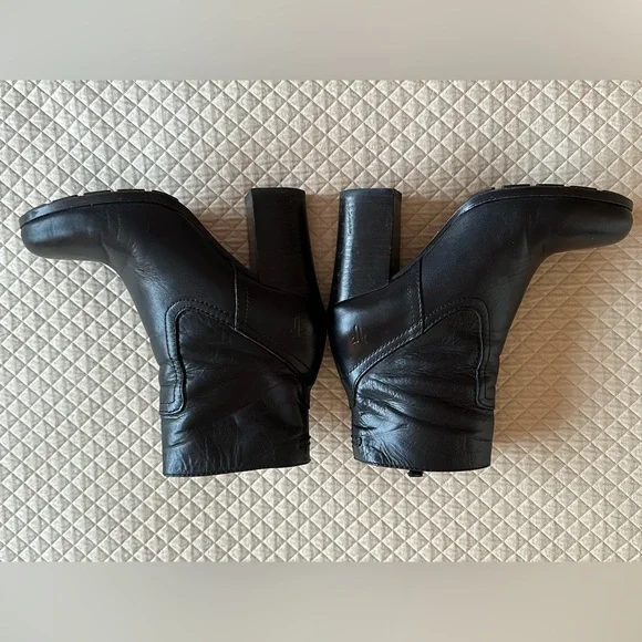 Frye Parker Short Boot Black leather bootie Sz 6 - Picture 11 of 13